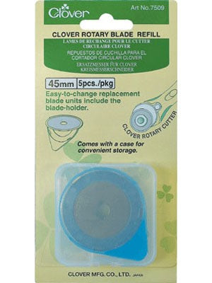 Clover Rotary Blade Refill/Replacement, 45mm, 5 Count