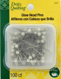 Dritz Glow Head Pins - Size 1" - Count 100 - Size 24