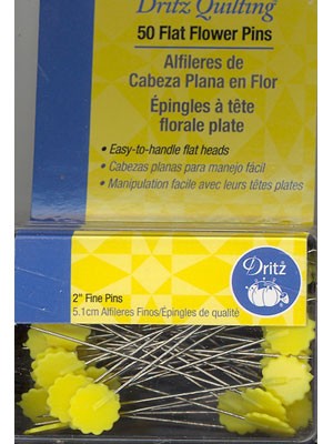 Flat Flower Head Pins, 50mm, 50 count