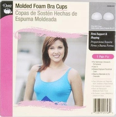 Molded Foam Bra Cup, White