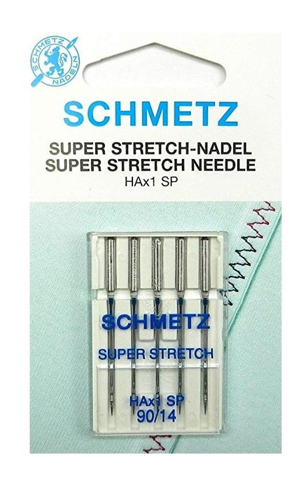 HAX1SP-90 Schmetz Super Stretch Needles, 5 Count, Size 90
