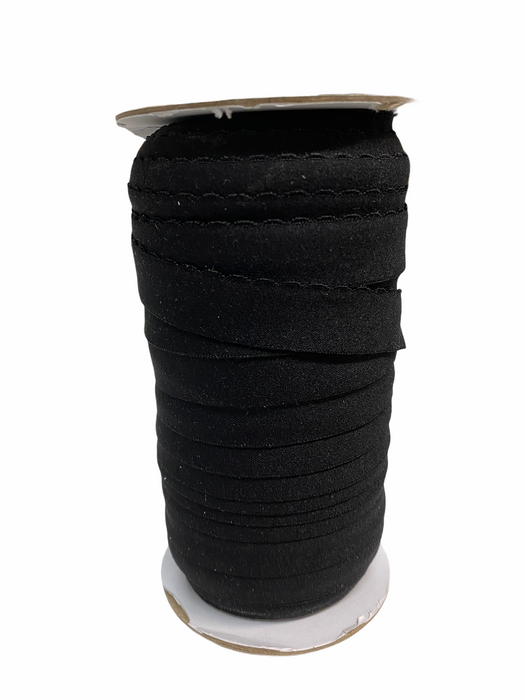 Black elastic lingerie 19mm Folded Scallop - Full Roll 40m