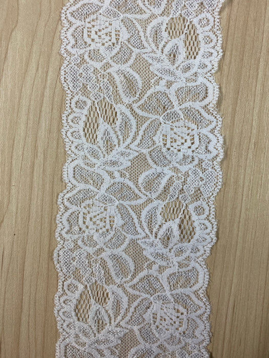 Stretch Lace White  8.5cm (3.5inches) 526