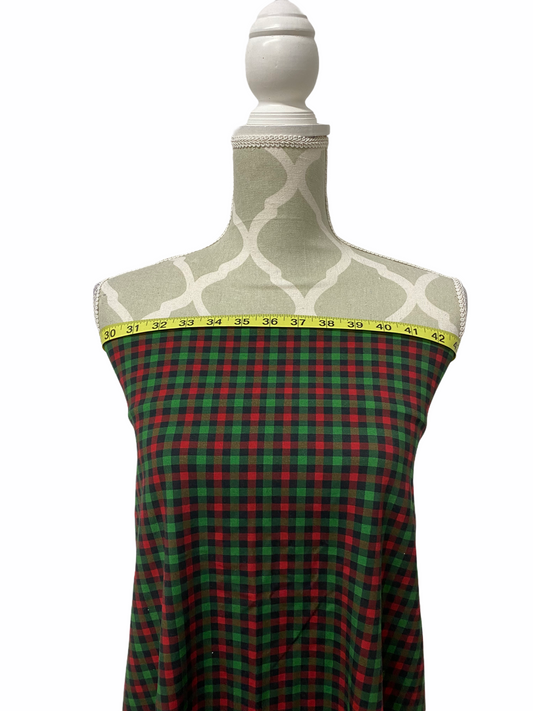 Forest Plaid Cotton Jersey