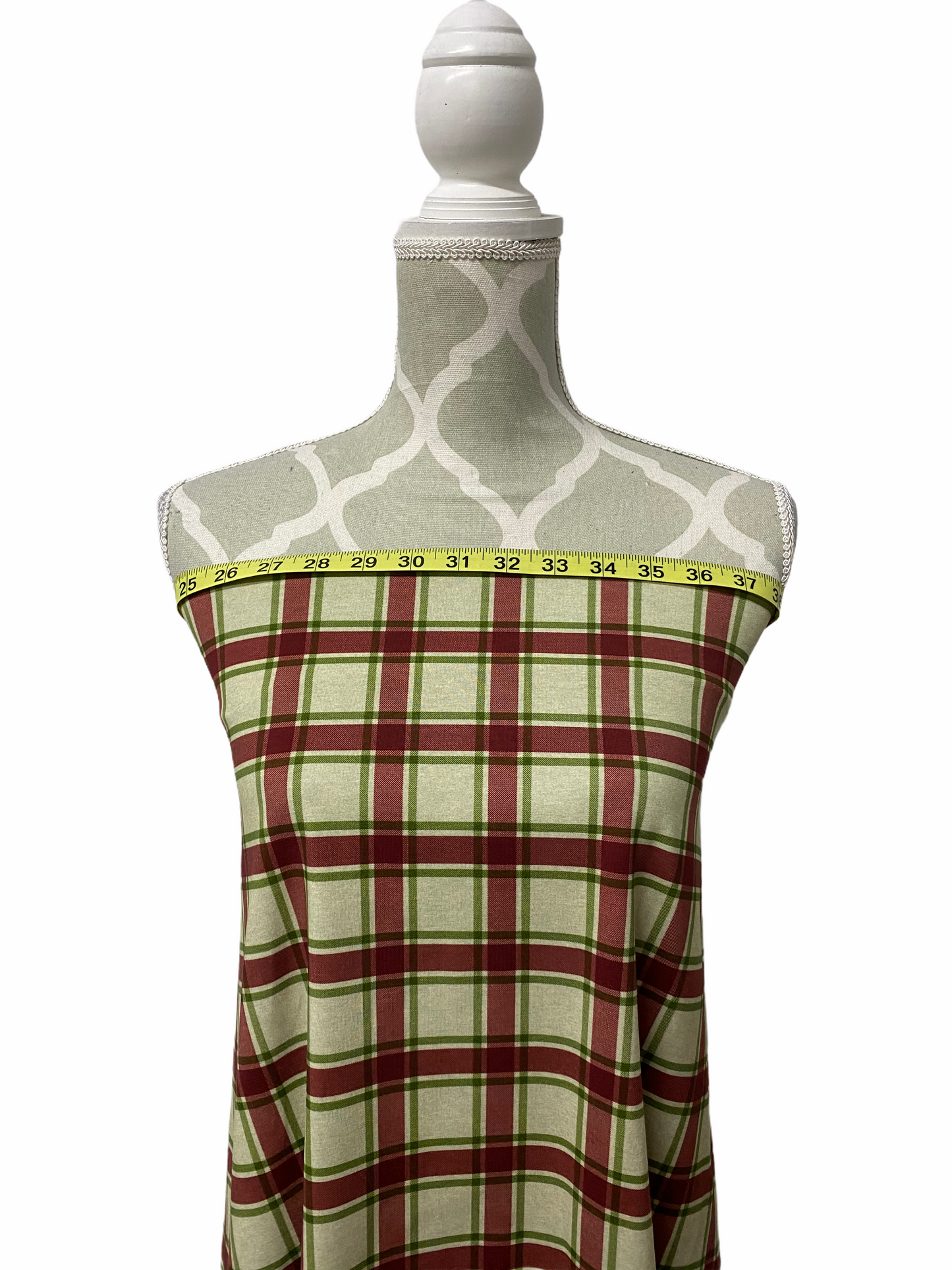 Small Cream Plaid Bamboo French Terry