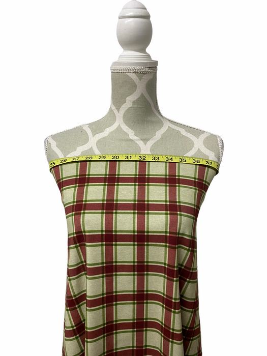 Small Cream Plaid Bamboo French Terry