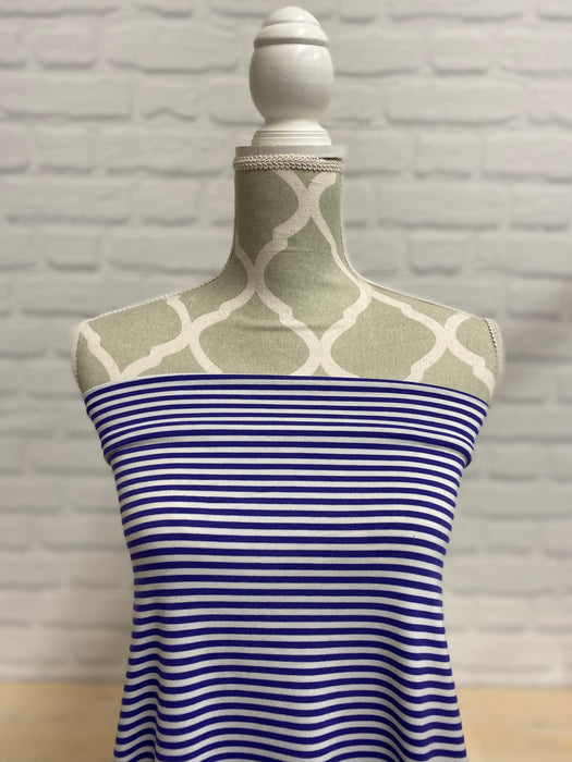Liberty/White stripe Bamboo Jersey Knit