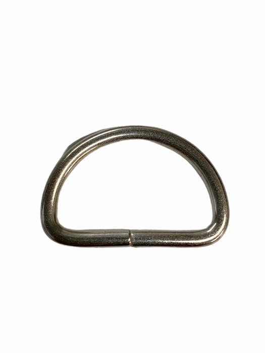 Metallic D Ring - Silver 25mm