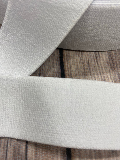 Plush Cotton Waistband Elastic - White