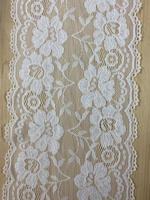 Stretch Lace White 15cm (6inches) 527