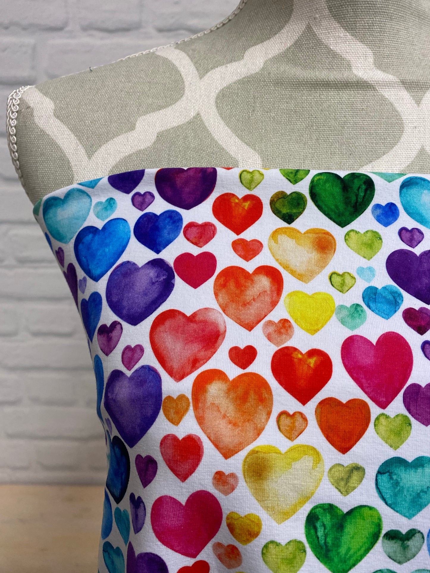 Rainbow Hearts Cotton Woven