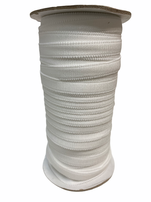 White elastic bra strap - 12mm (1/2inch) - Full Roll 40m