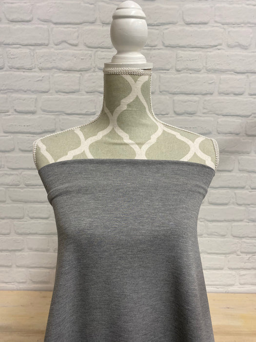 Bamboo Stretch French Terry - Medium Heather Grey - Discontinued Colour