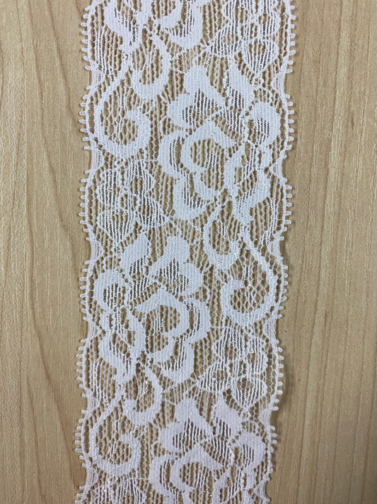 Stretch Lace White 5cm (2inches) 563