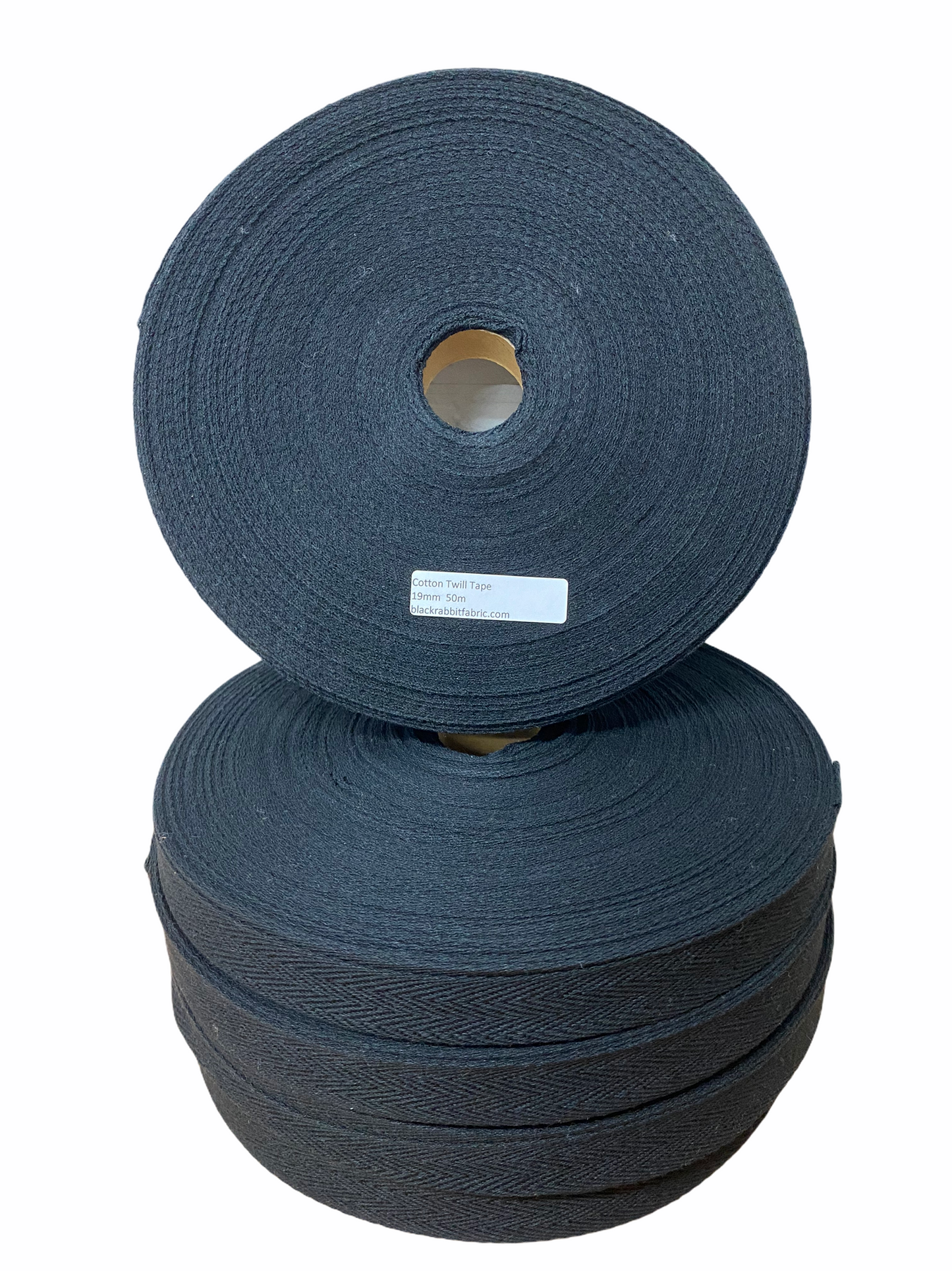 Cotton Twill Tape - black 19mm