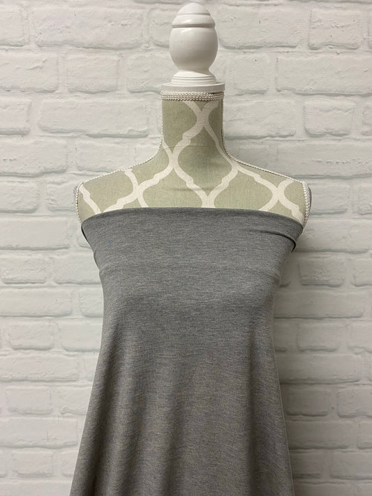 Bamboo Jersey Knit - Medium Heather Grey