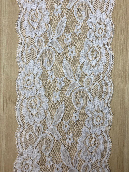 Stretch Lace White 14.5cm (5.75inches) 528