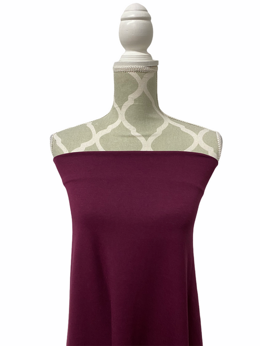 Bamboo Stretch French Terry - Merlot