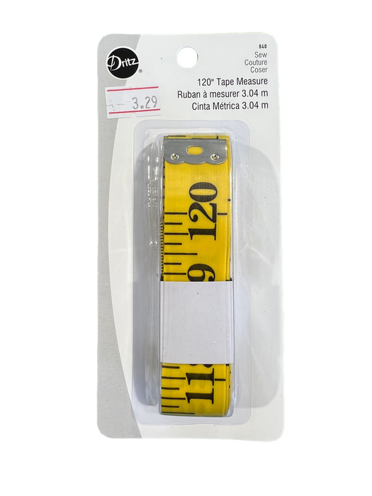Tape Measure, 120" (304.8 cm) - Includes Markings For Inches & Centimetres