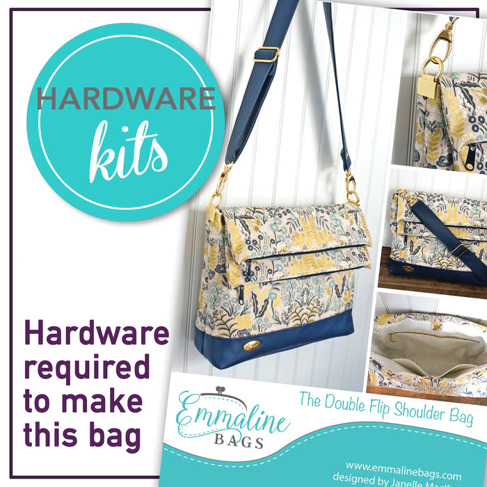 Hardware Kit - "The Double Flip Shoulder Bag" by Emmaline Bags