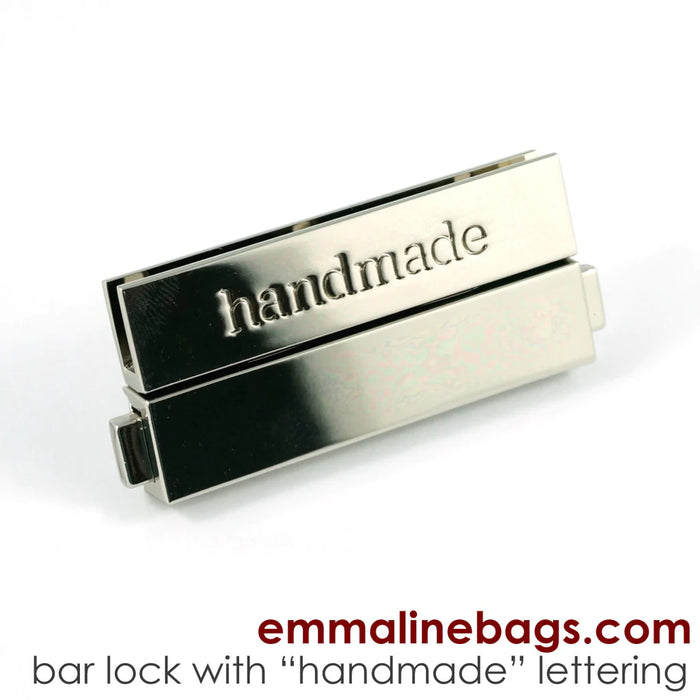 Large Bar Lock with "handmade" Lettering