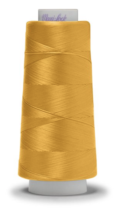Maxi-Lock Stretch Woolly Nylon Thread, 2000 Yards - Blue Jean Gold