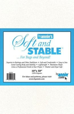 ByAnnie's Soft and Stable, 100% Polyester Foam, 18" x 58" x 0.175" Thick, White