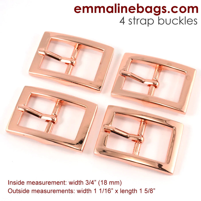 Double Ended Pin Buckles: (4 Pack)
