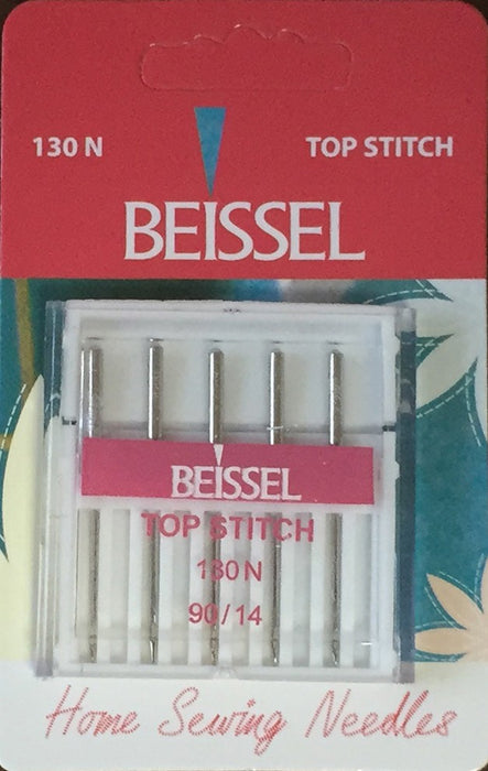 Beissel Sz 90 Top Stitch, Size 14, 5 Count - Black Rabbit Fabric
