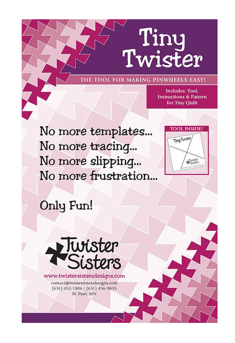 Twister Sisters Tiny Twister Tool - Make Pinwheels Easily Without Templates, Tracing or Slipping!
